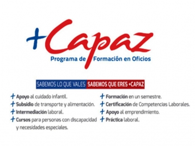 Programa + Capaz ofrece 240 cupos para cursos de capacitación en San Antonio