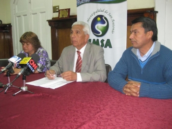 Alcalde Omar Vera recibe apoyo de la CUT local en tema medioambienta
