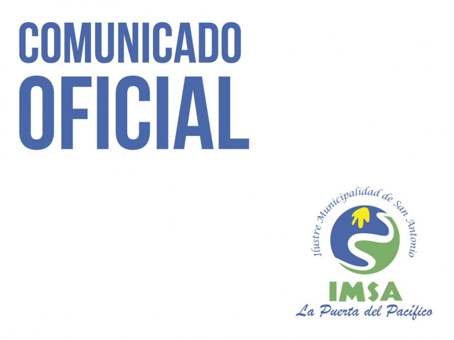 Comunicado Oficial - Ilustre Municipalidad de San Antonio