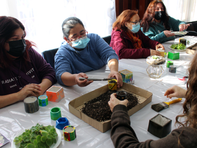 Sanantoninas buscan emprender con taller de suculentas en Casa de la Mujer