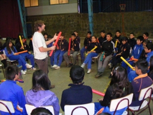 Escuela Padre Andre Coindre. A través de la música promueven la sana convivencia y la disciplina entre estudiantes