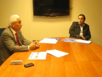 Alcalde Omar Vera se reúne con ejecutivos de ENTEL PCS por antenas de celular