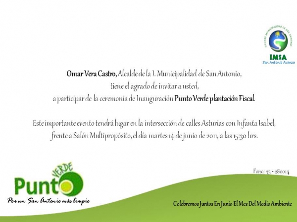 Inauguraci&oacute;n del Punto Verde Plantaci&oacute;n Fiscal